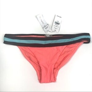 PilyQ Colorblock Swim Bikini Bottom Large
